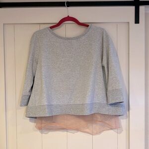 Chelsea 28, quarter sleeve, gray sweatshirt,